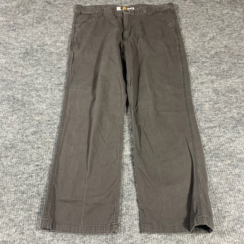 Carhartt Pants Mens 42x32 Fits 40x30 Gray Carpenter 102291 306 Straight Leg Work